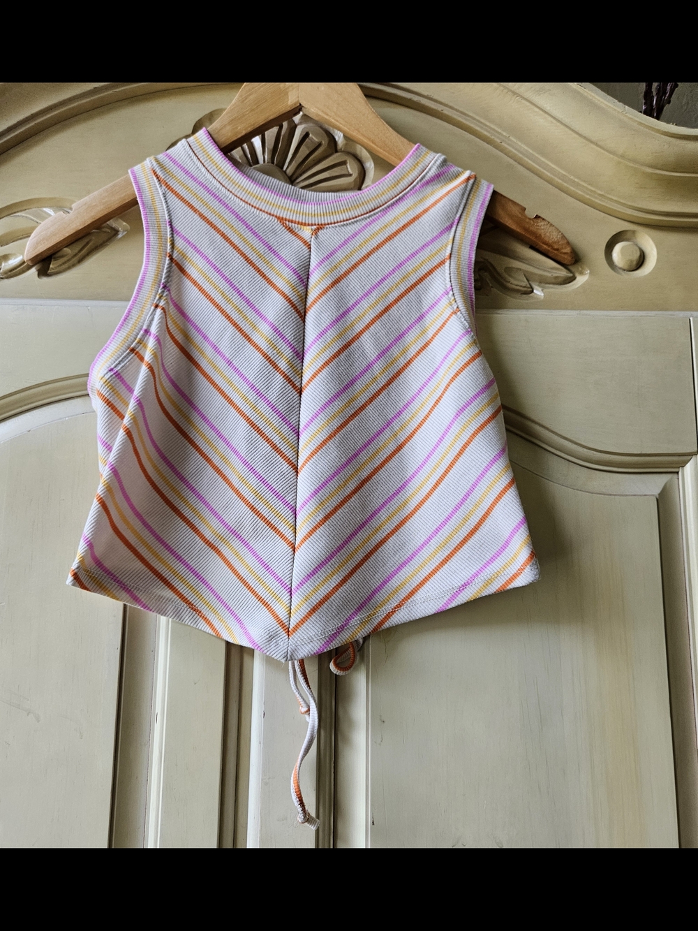 Wild Fable Striped Tank in White, Pink & Orange